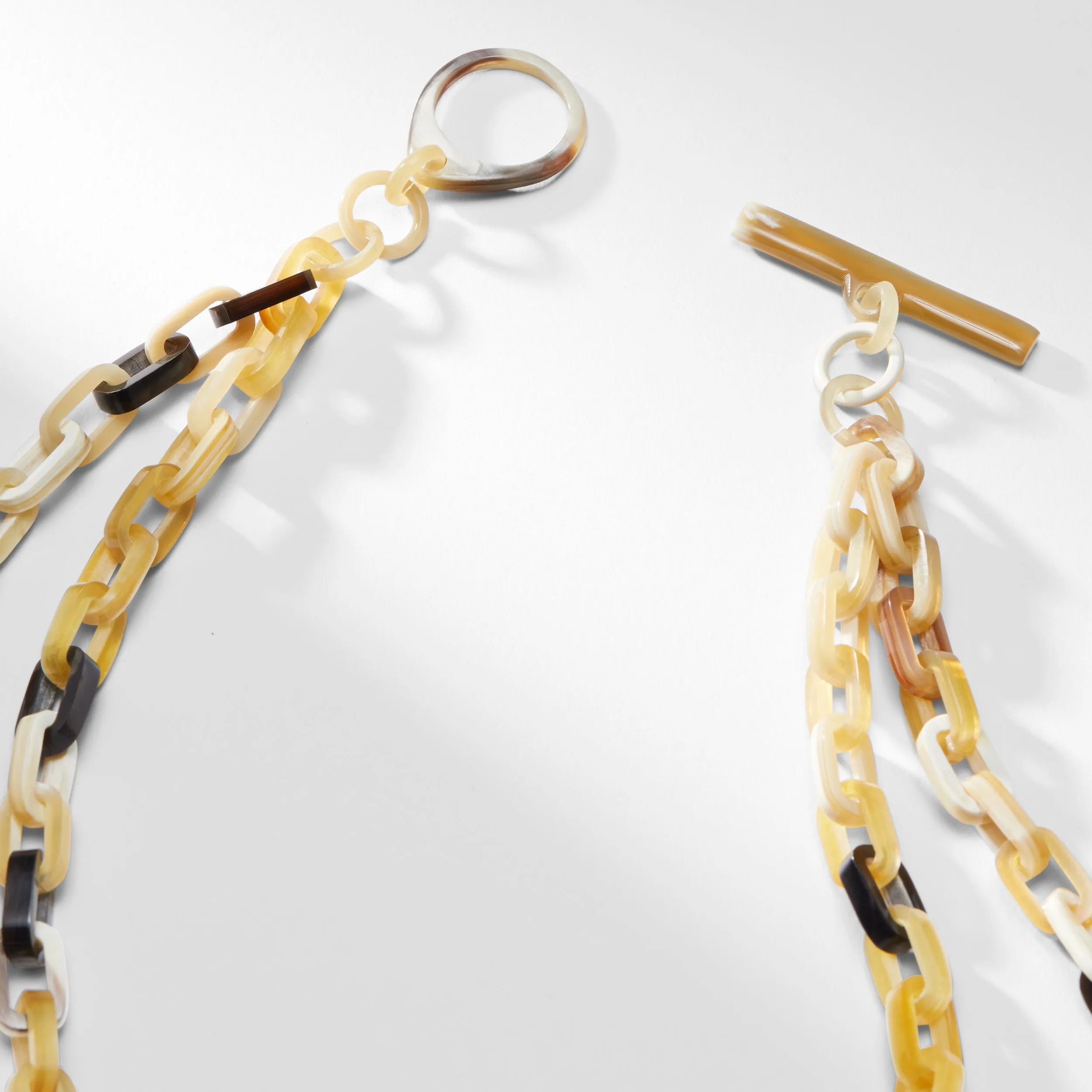 Mabel Necklace :: Brown / White