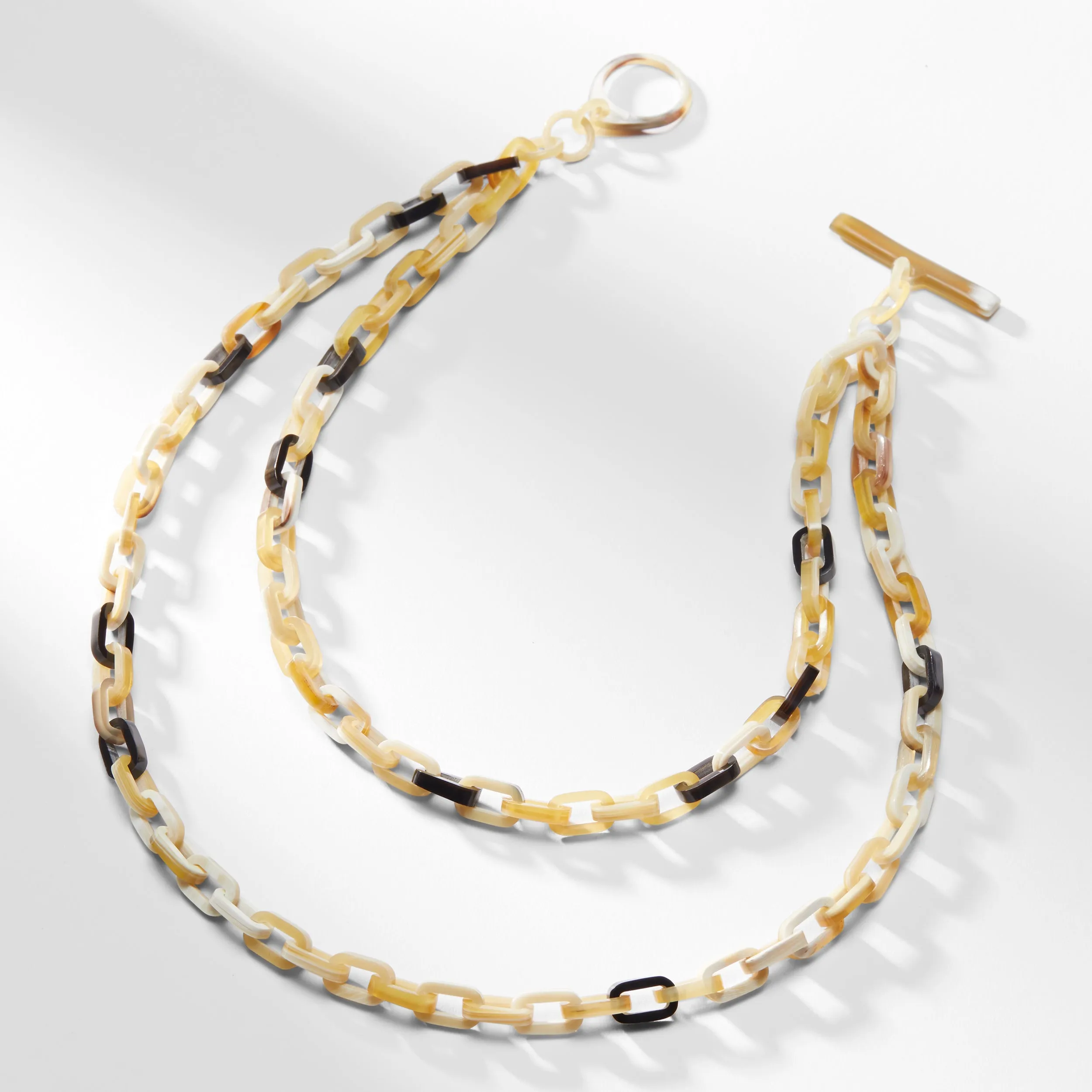 Mabel Necklace :: Brown / White