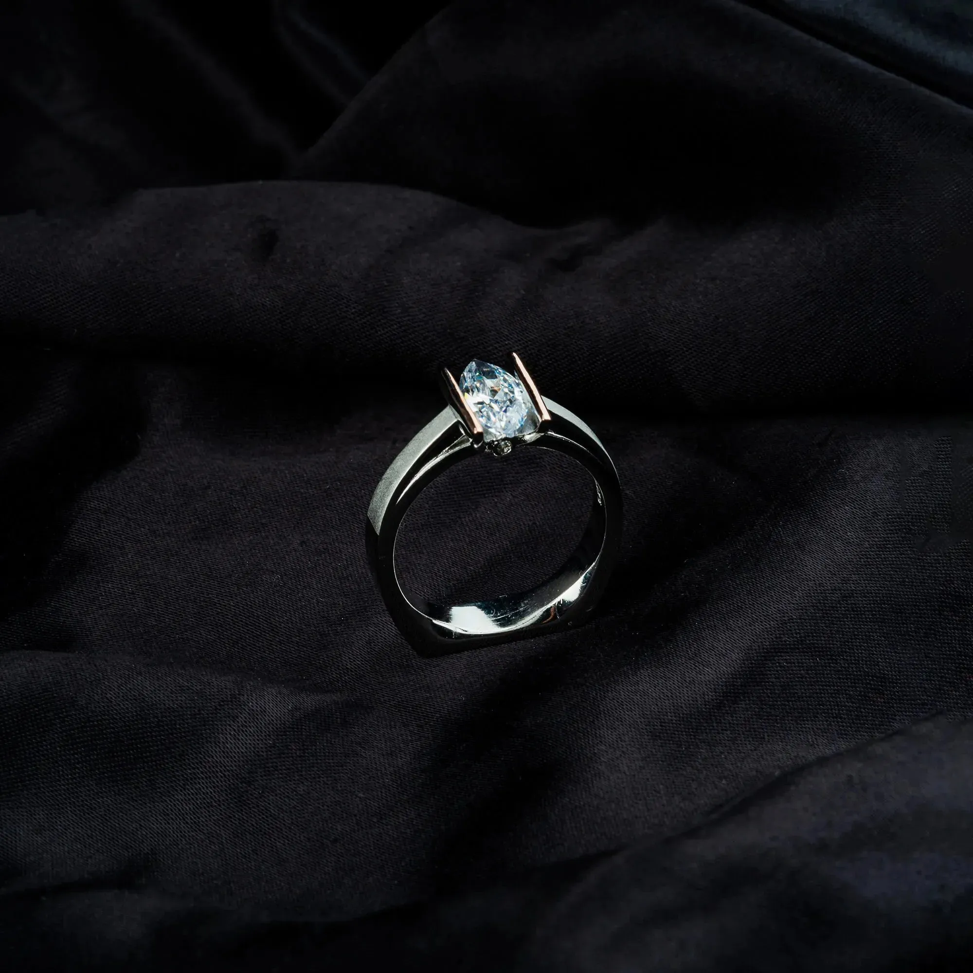Minimalist CZ Band Ring
