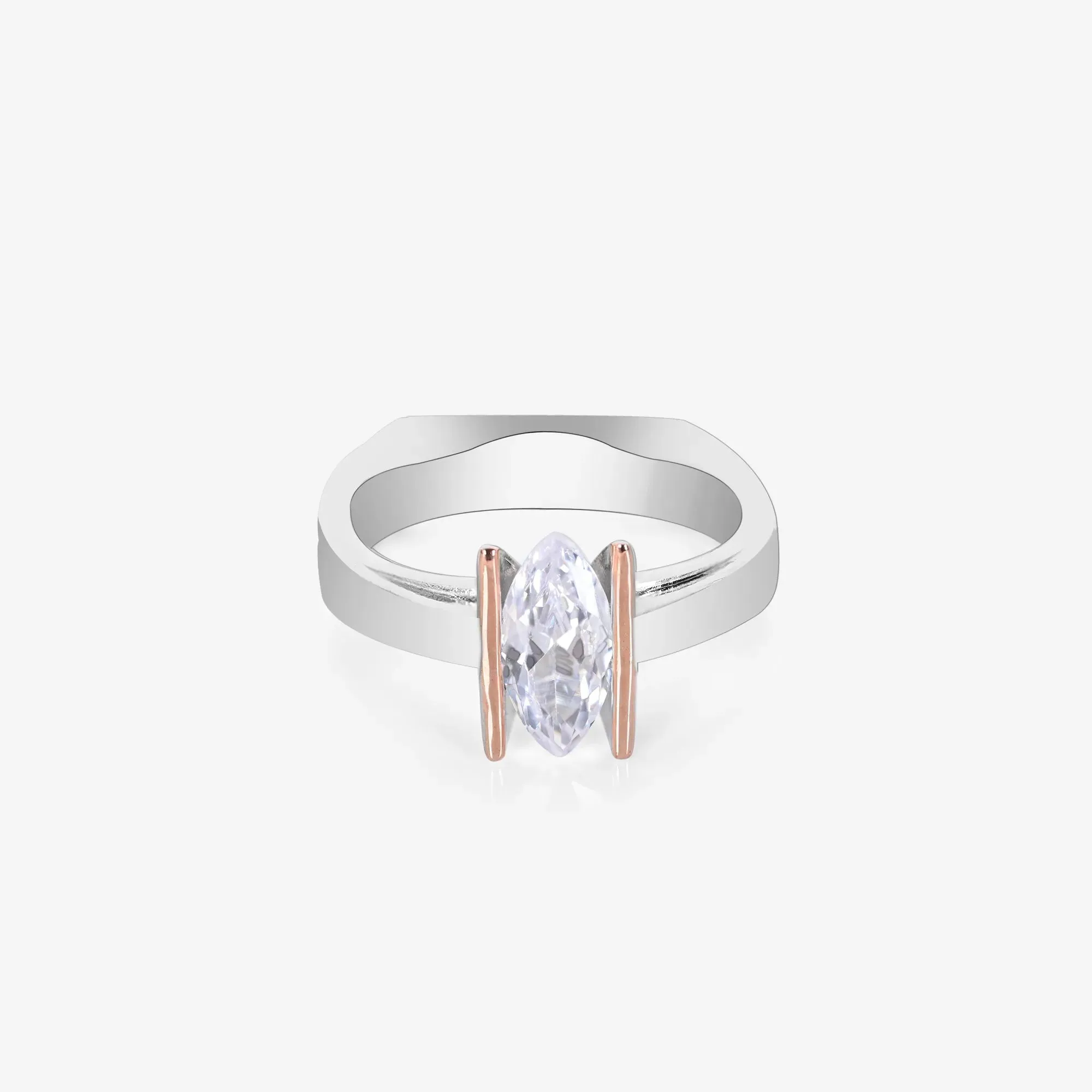 Minimalist CZ Band Ring