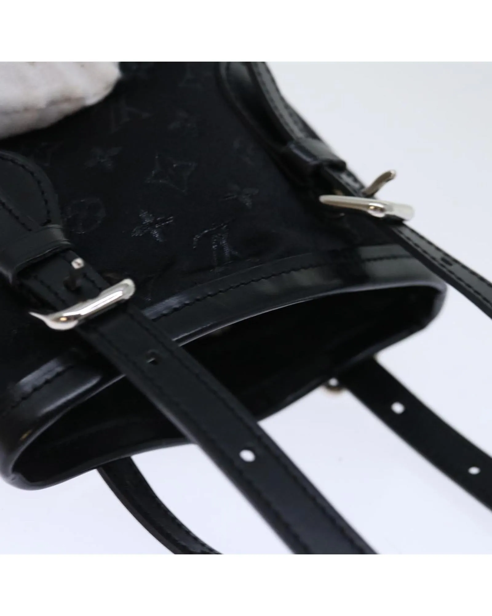 Monogram Satin Little Bucket Pouch Authenticated by LV