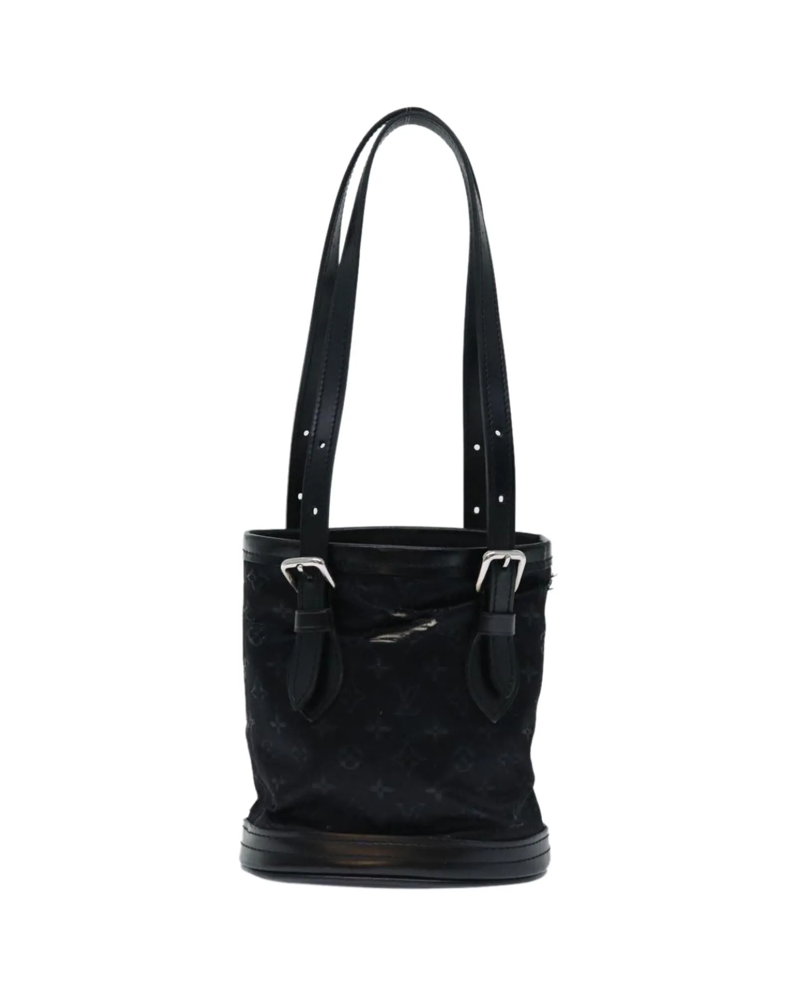 Monogram Satin Little Bucket Pouch Authenticated by LV