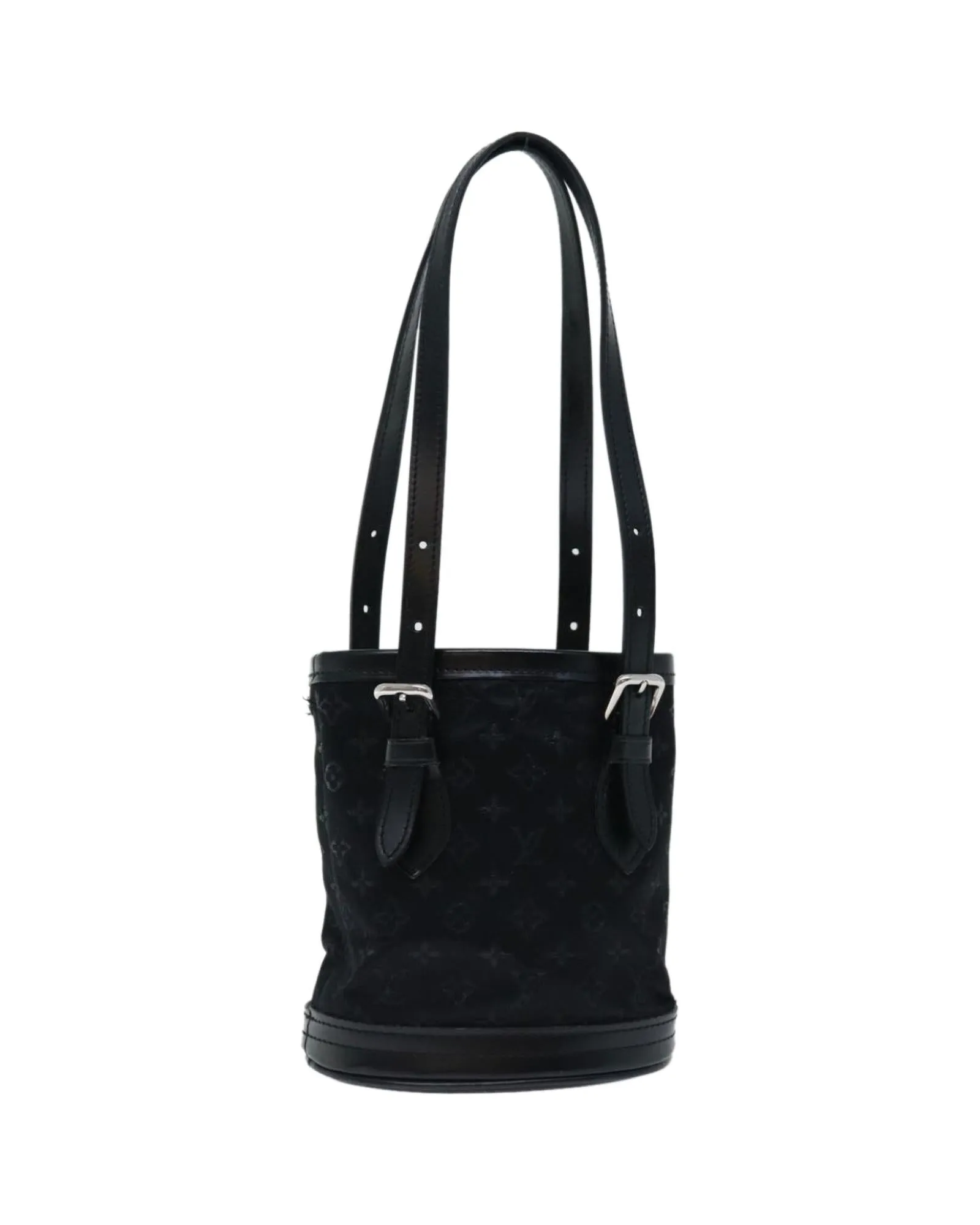 Monogram Satin Little Bucket Pouch Authenticated by LV