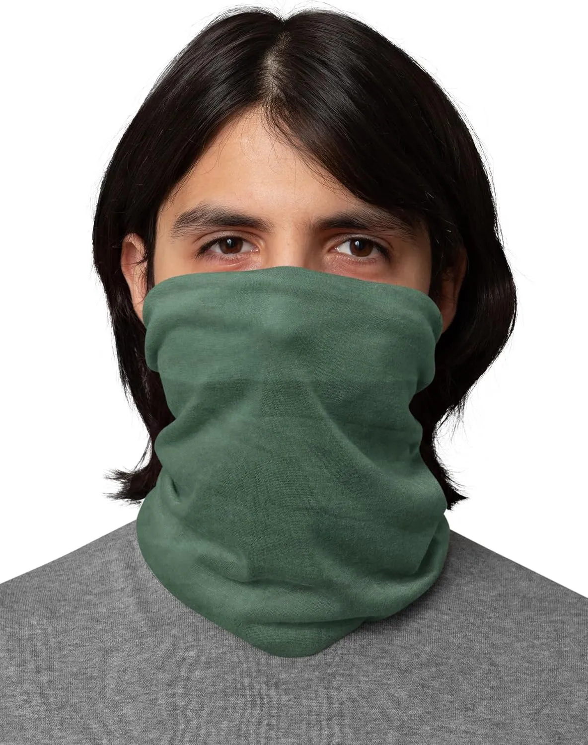 Motique Accessories Solid Seamless Tube Bandana Neck Gaiter