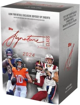 NEW 2024 Topps SIGNATURE Class Football Card Blaster Box, Debut Edition, 42 Cards, Chance for retail exclusive Odyssey SP Inserts