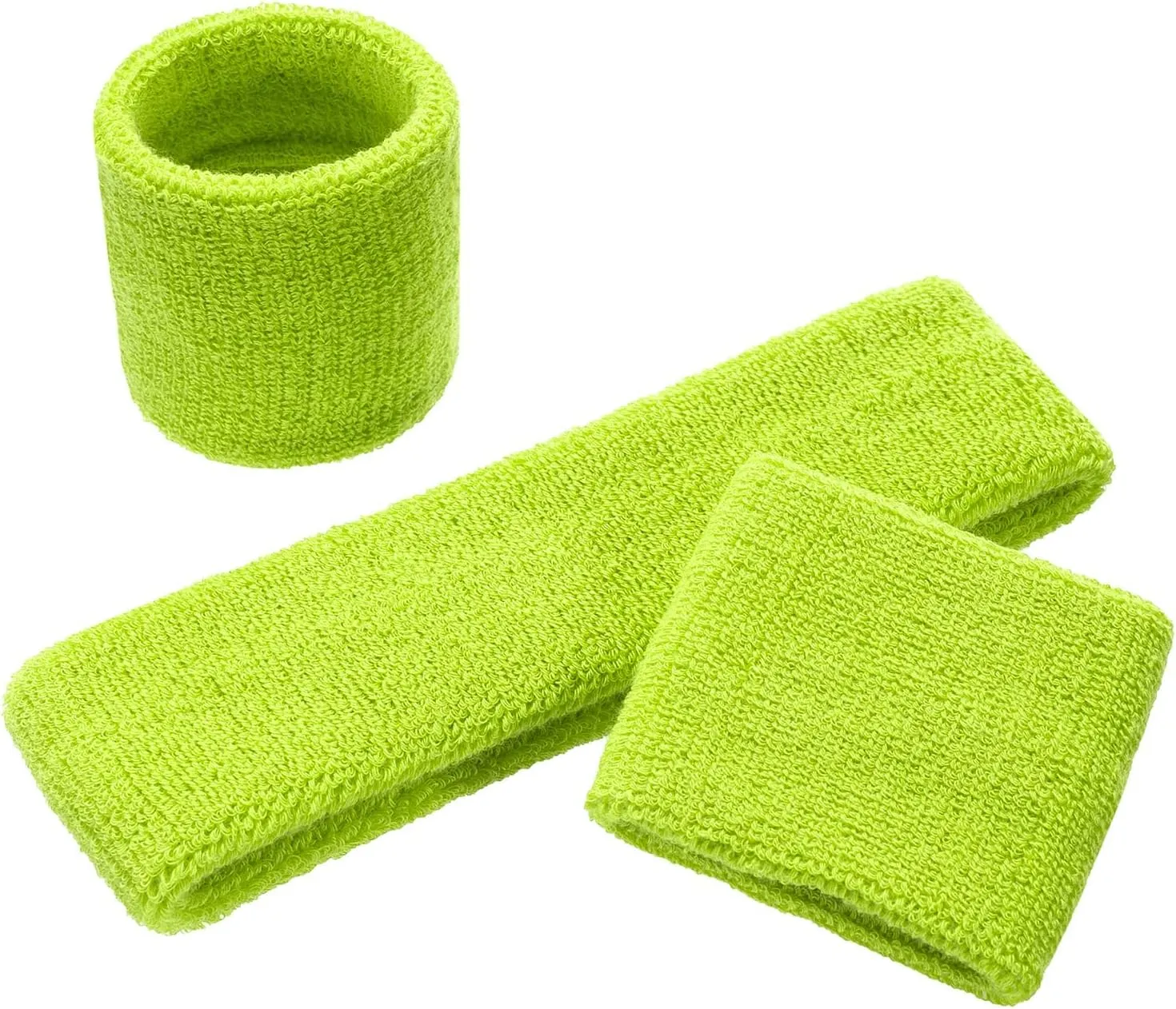 ONUPGO Kids Sweatbands Toddler Headband Wristband Set - Athletic Cotton Baby Sweat Band for Kids Youth Baby (1 Headband   2 Wristbands)