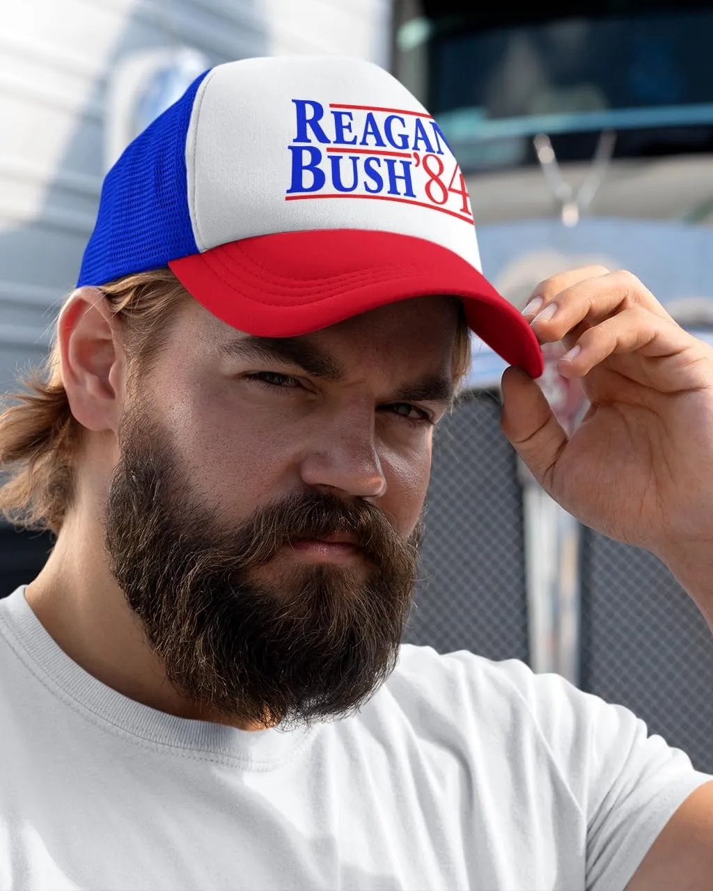 Promotion & Beyond Reagan Bush '84 Campaign Adjustable Unisex Adult Hat Cap 80s Outfit Halloween Costume Cosplay Accessory
