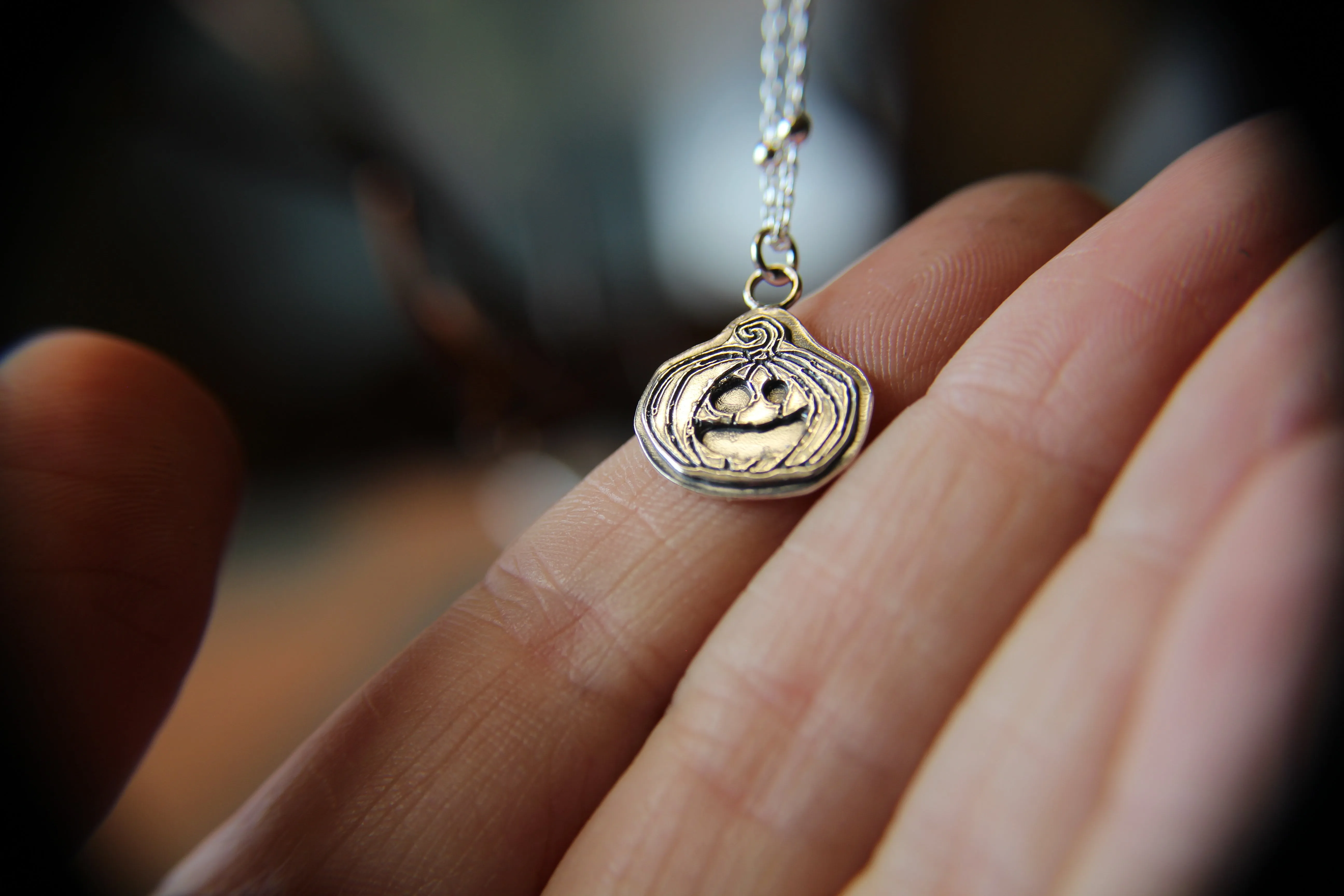 Pumpkin Necklace, Halloween Pumpkin Necklace, Pumpkin Jewelry, Halloween Jewelry, Spooky Pumpkin Necklace, Gift