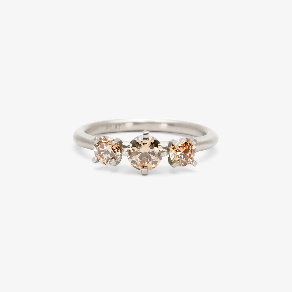 R11721BR | Queen Brown Diamond Trinity Ring