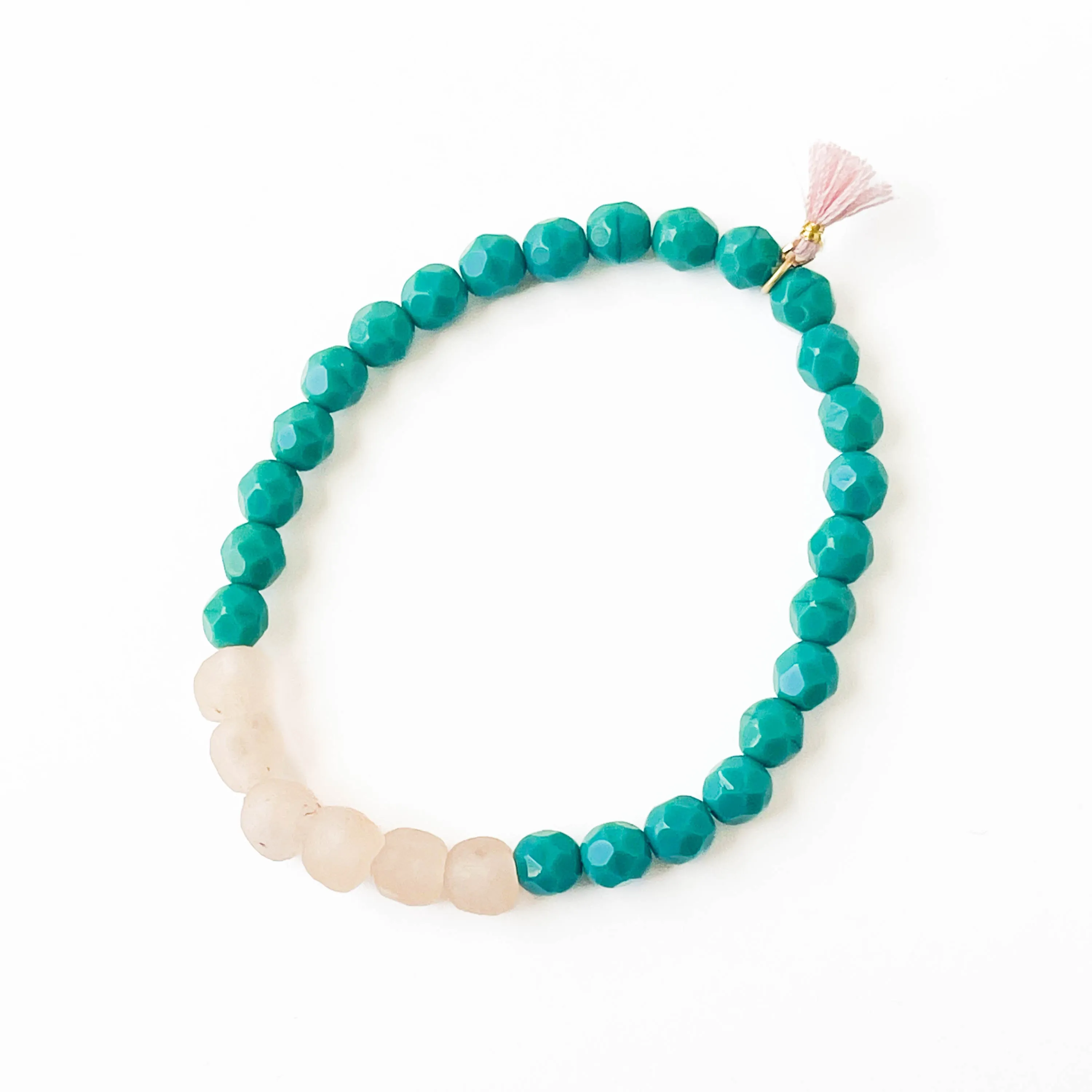 Recycled African Glass And Mixed Bead Bracelet - WS