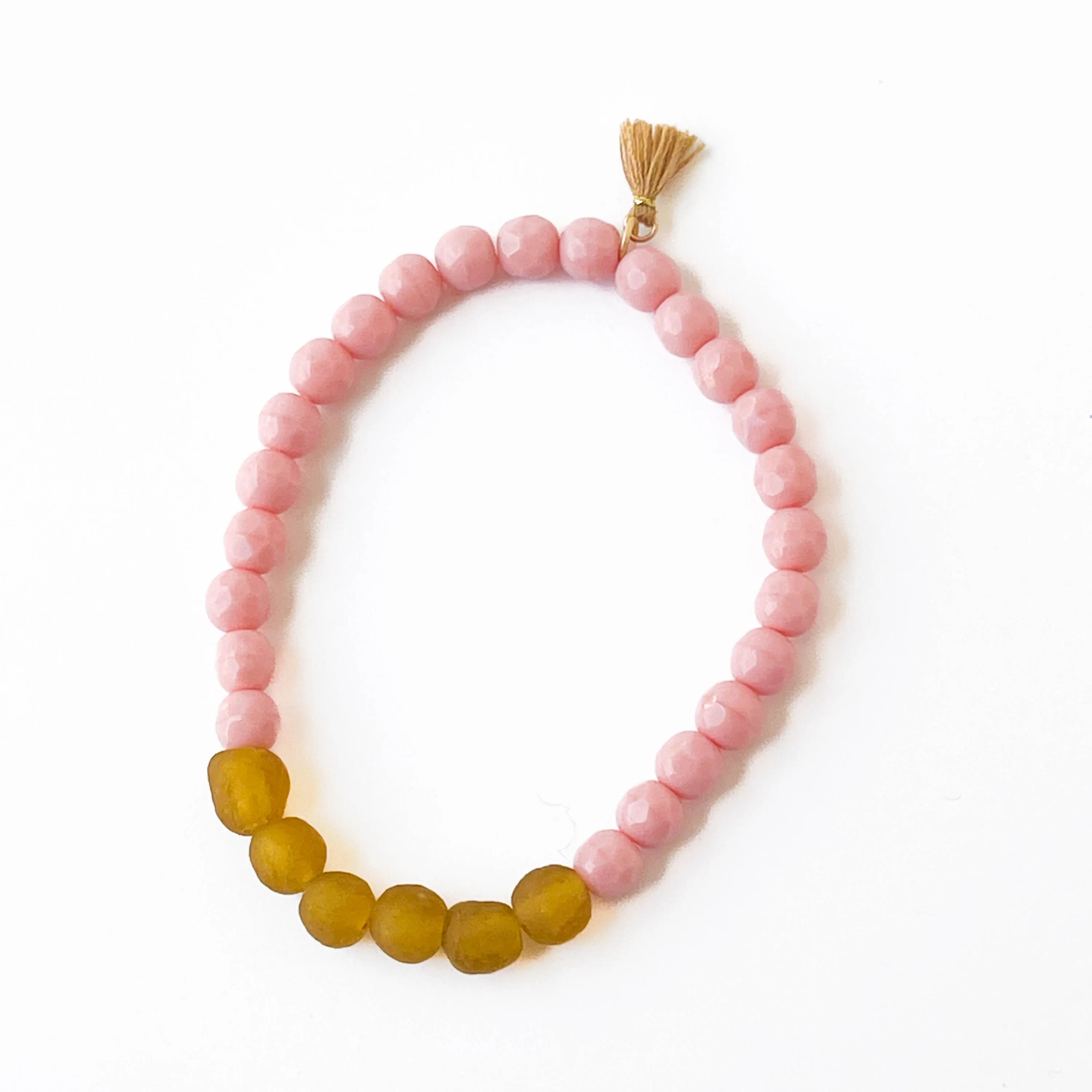 Recycled African Glass And Mixed Bead Bracelet - WS