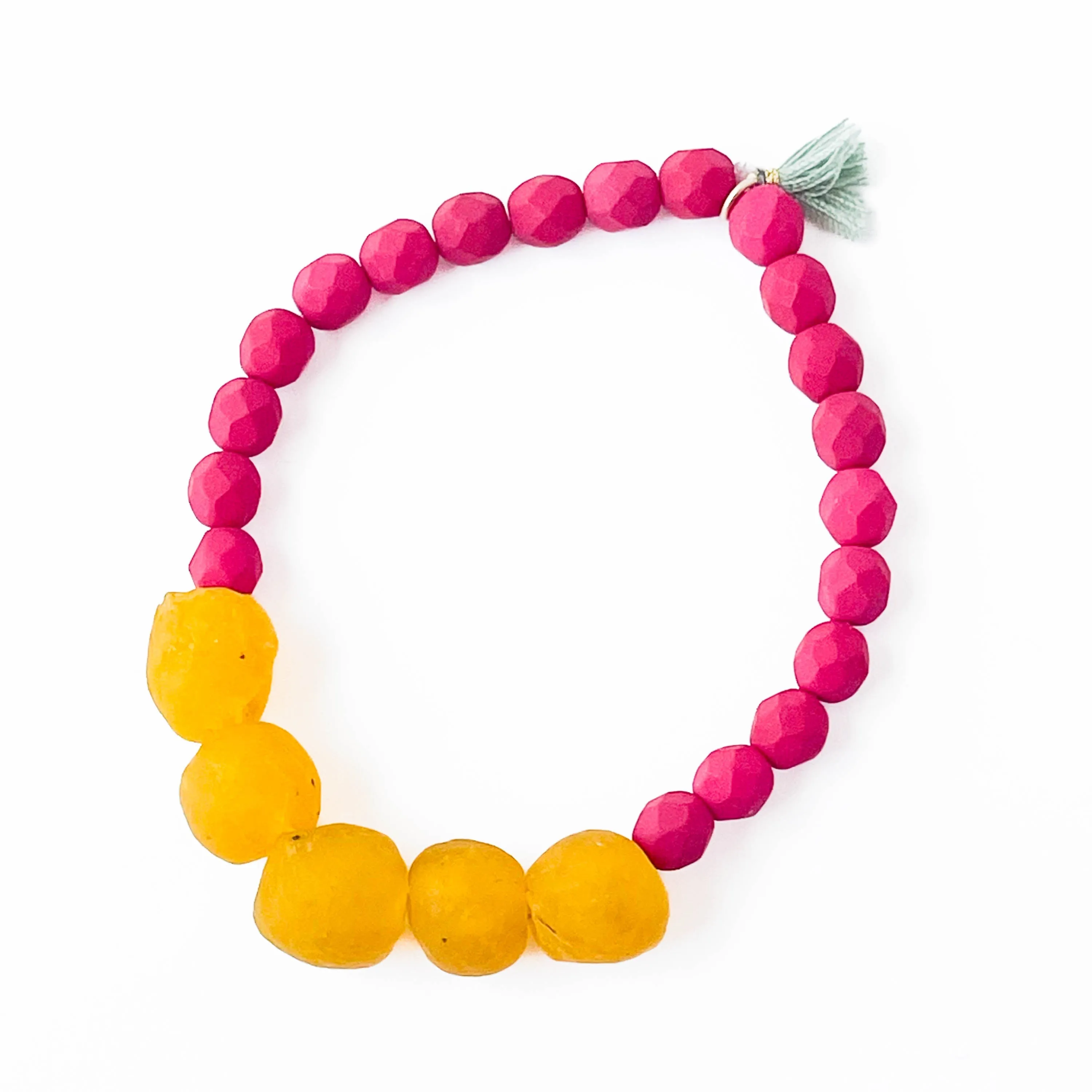 Recycled African Glass And Mixed Bead Bracelet - WS