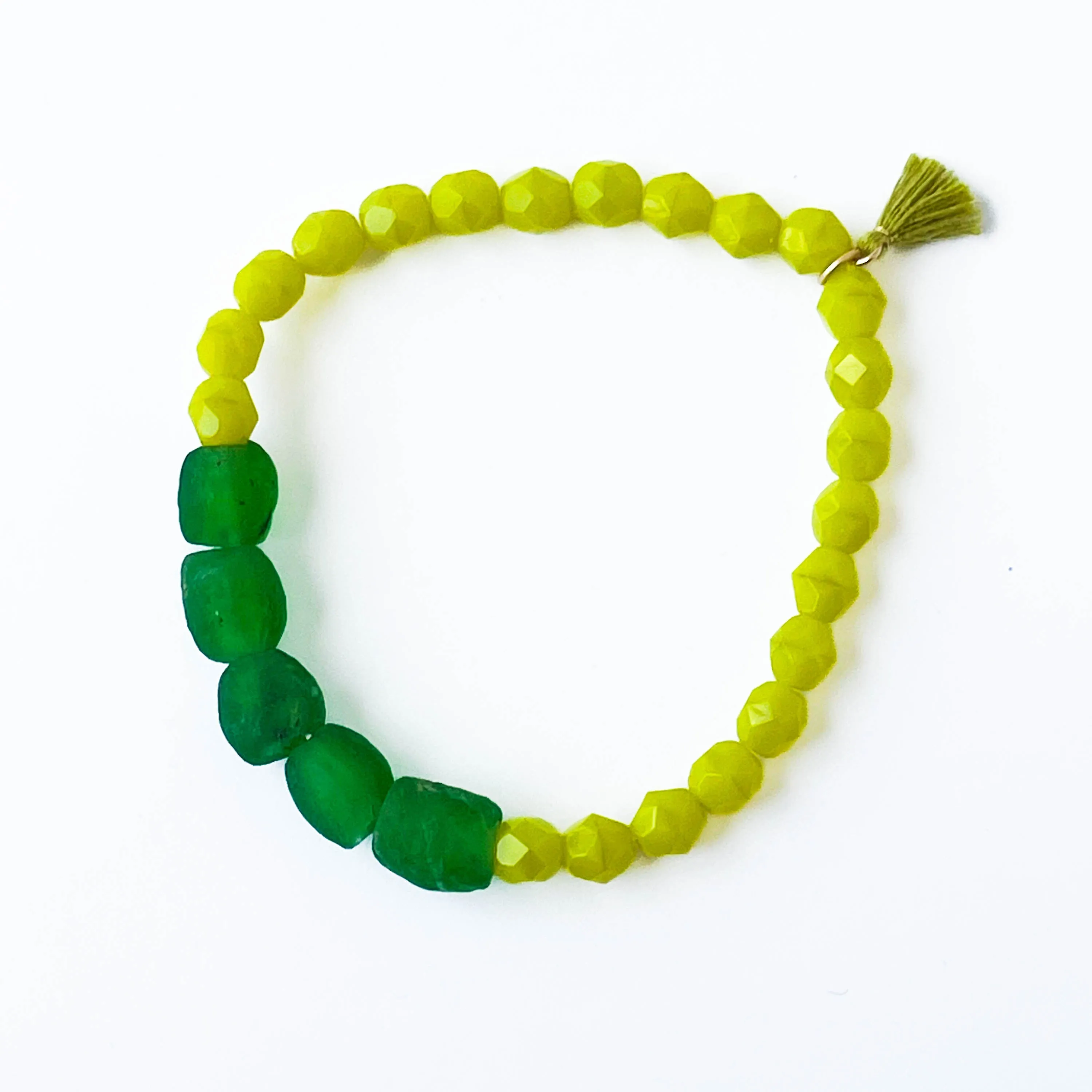 Recycled African Glass And Mixed Bead Bracelet - WS
