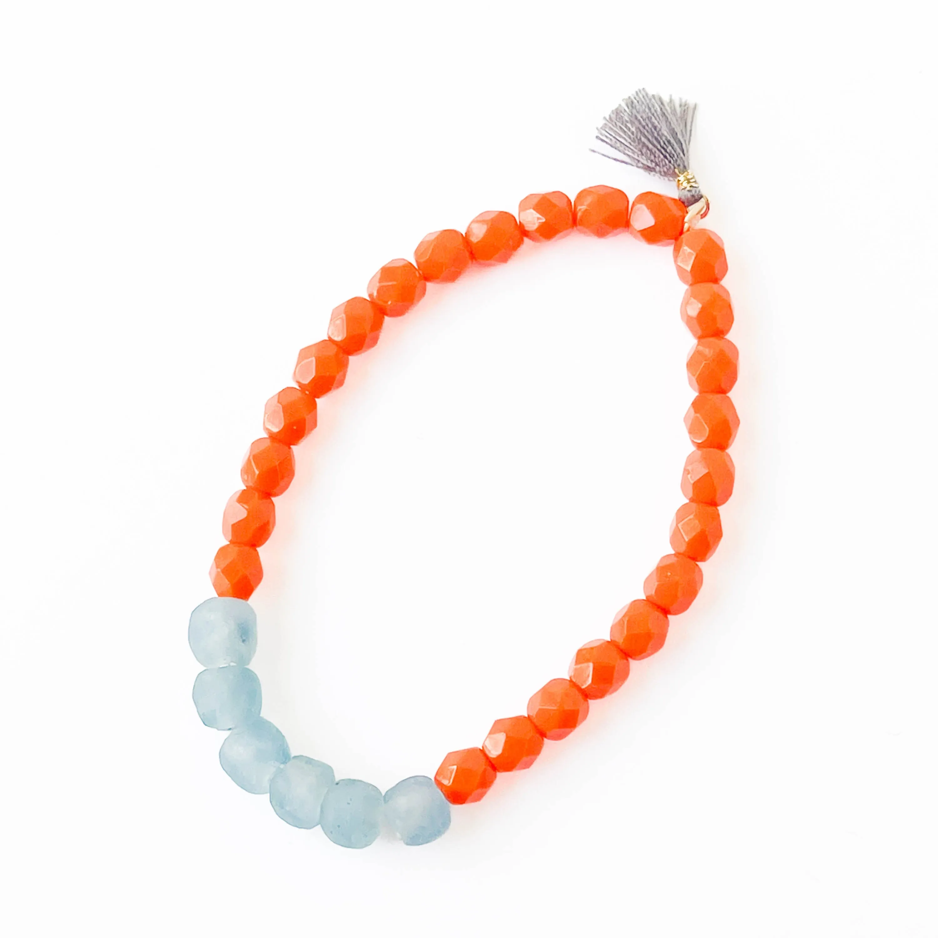 Recycled African Glass And Mixed Bead Bracelet - WS