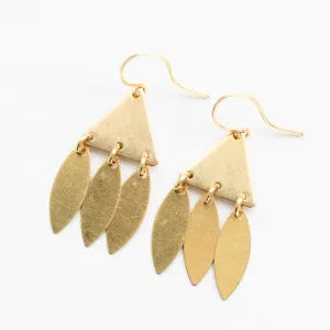 Small Triangle Fringe Earrings