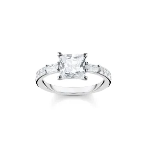 STERLING SILVER HERITAGE CZ RING SIZE 58