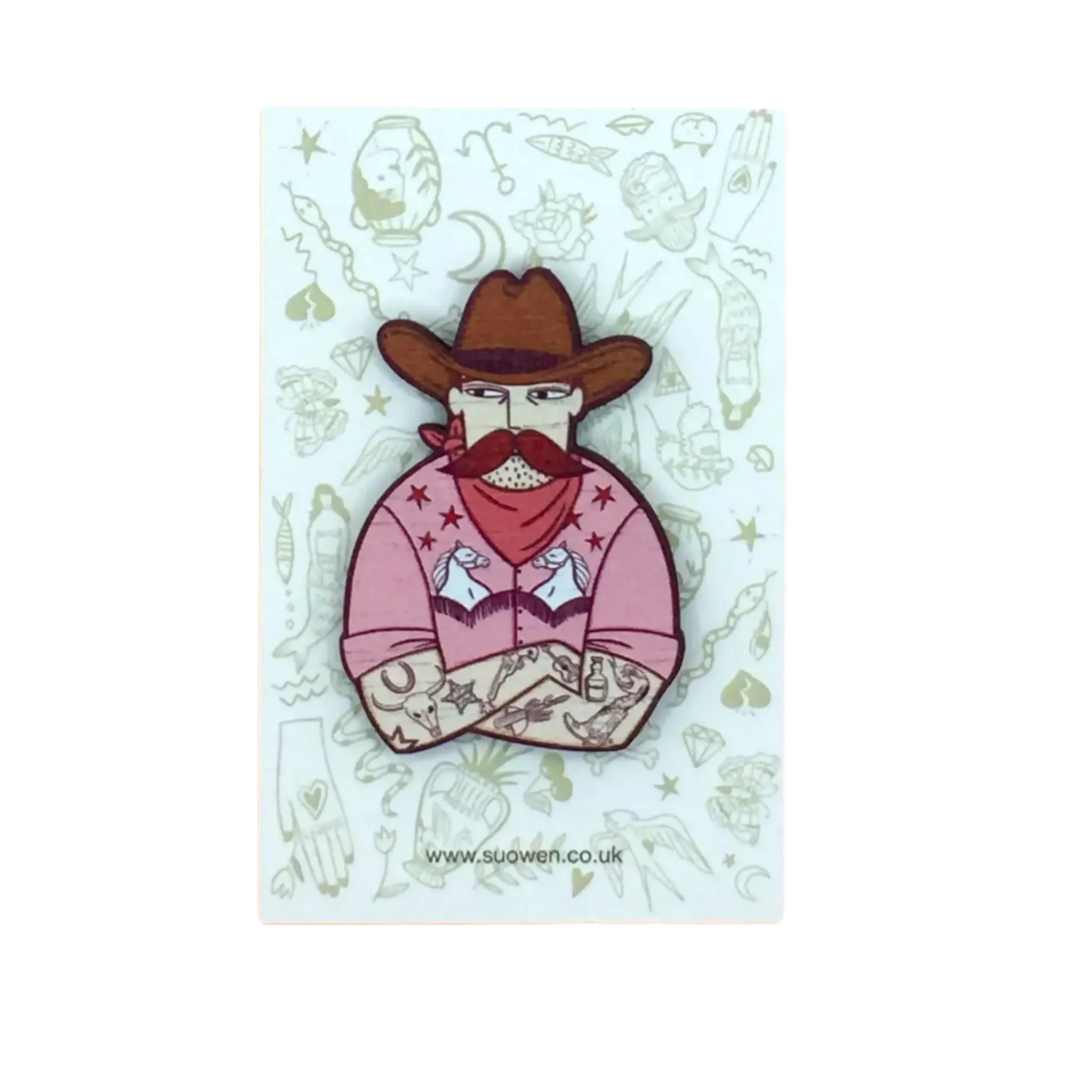 Su Owen Cowboy Pin Brooch