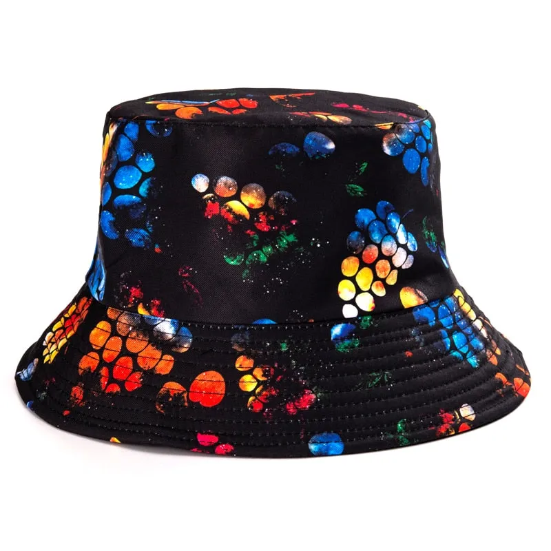 Summer Cartoons Graffiti Bucket Hat For Women Men Outdoor Foldable Bob Fisherman Hat Girls Boys Gorros Panama eSun Hat