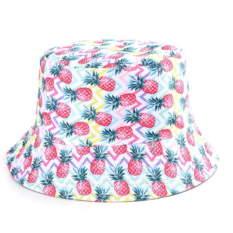 Summer Cartoons Graffiti Bucket Hat For Women Men Outdoor Foldable Bob Fisherman Hat Girls Boys Gorros Panama eSun Hat