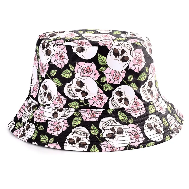 Summer Cartoons Graffiti Bucket Hat For Women Men Outdoor Foldable Bob Fisherman Hat Girls Boys Gorros Panama eSun Hat