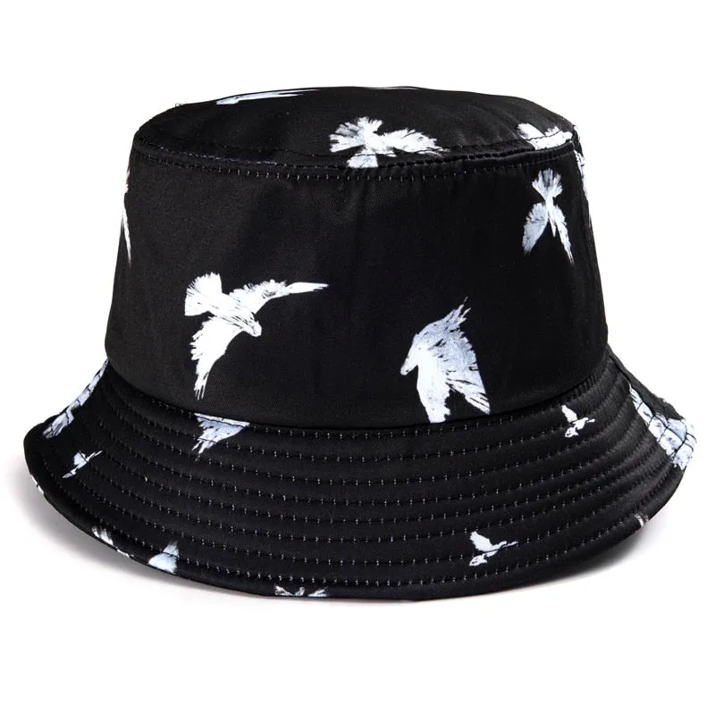 Summer Cartoons Graffiti Bucket Hat For Women Men Outdoor Foldable Bob Fisherman Hat Girls Boys Gorros Panama eSun Hat