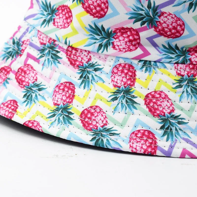 Summer Cartoons Graffiti Bucket Hat For Women Men Outdoor Foldable Bob Fisherman Hat Girls Boys Gorros Panama eSun Hat