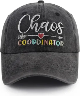 Thank You Gifts for Women Men Teacher Lady, Funny Adjustable Washed Cotton Embroidered Chaos Coordinator Baseball Cap