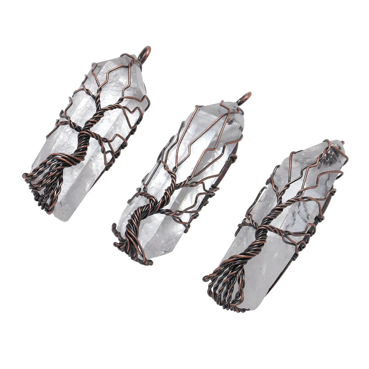 Tree of Life Crystal Pendant Necklace | Jovivi