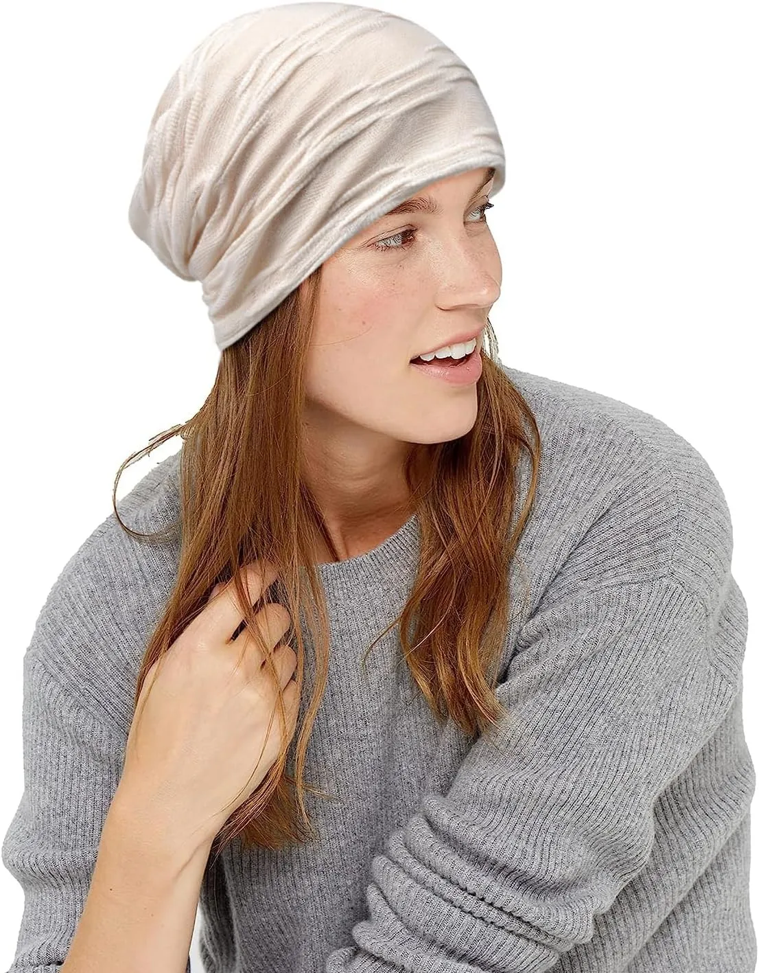 Womens Chemo Beanie Hat Cancer Cap Stretch Slouchy Turban Headwear