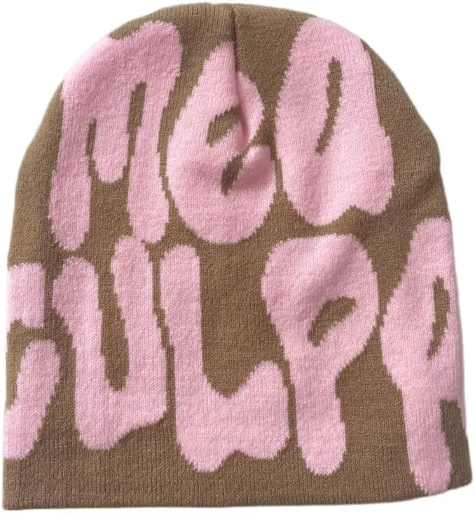 Y2k Spider Beanie Hat Beanie MEA Culpa Wireless Acrylic Knit Skull Cap Winter Warm Hats for Women Man Teenagers