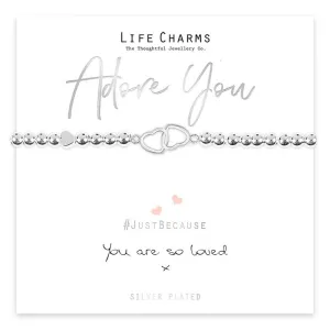 You Are Loved Joined Hearts Bracelet
