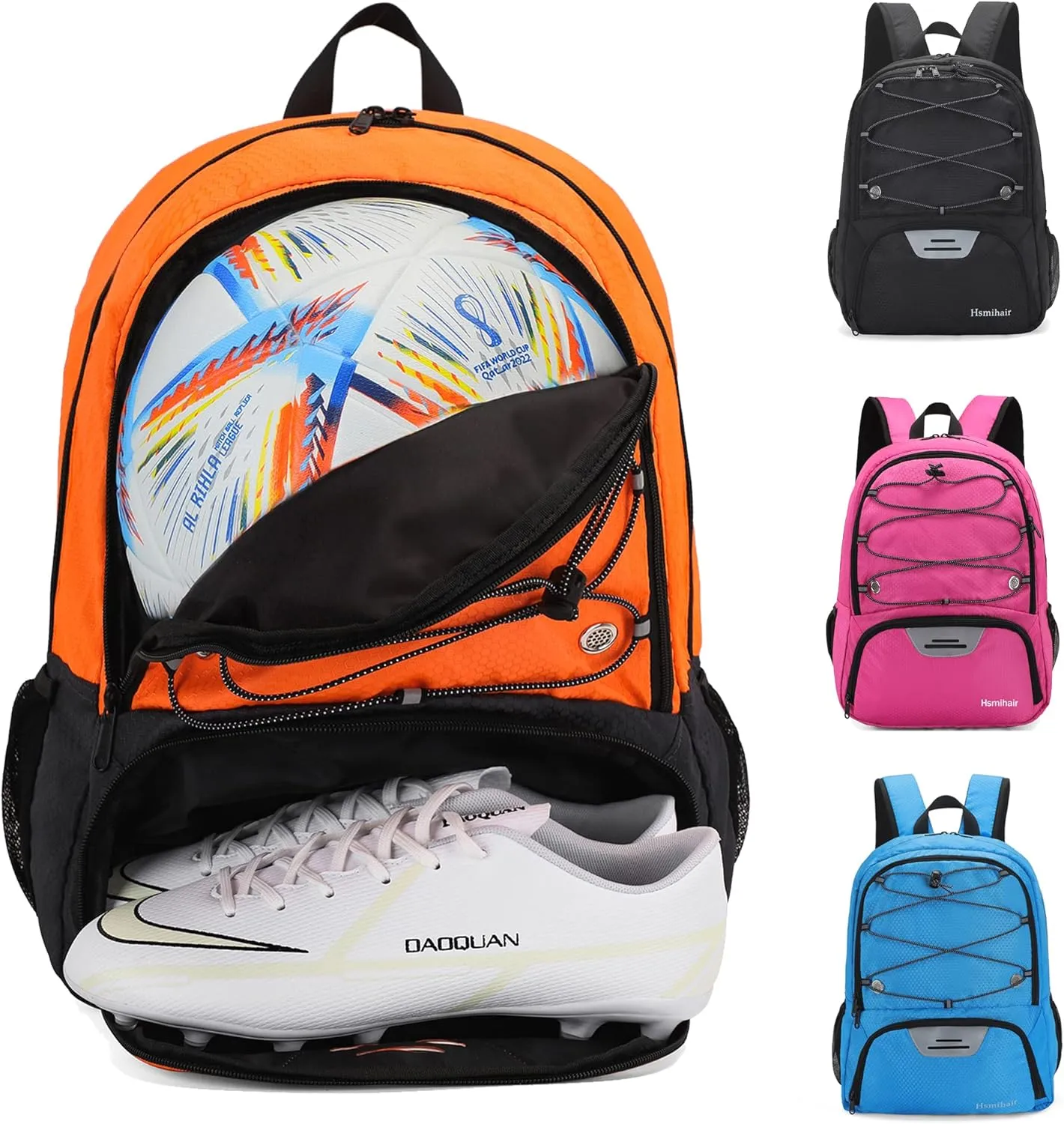 Youth Soccer Bag-Soccer Backpack&Backpack for Football Basketball,with Ball Compartment Separate Cleat Package